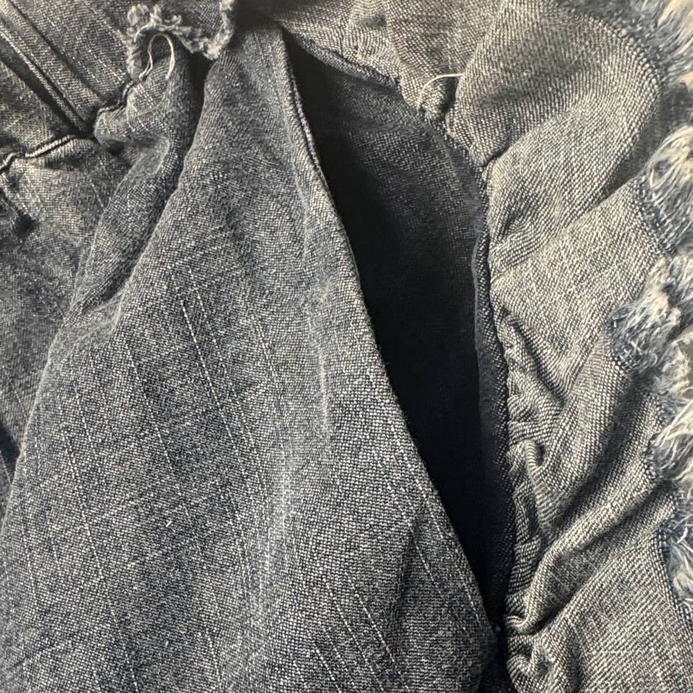 Sage & Fig Chambray Wide Leg Pants Ruffle Trim Boho Drawstring Size S, M, L NWT - Picture 10 of 10